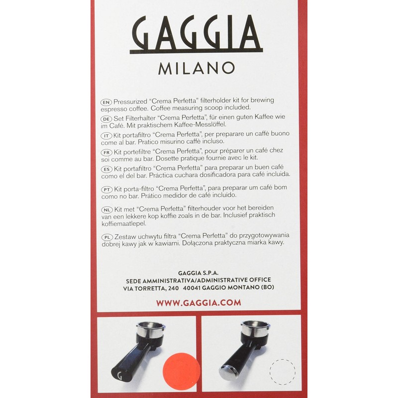 Gaggia 421941312101 Crema Perfetta Filter Holder
