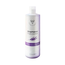 Shampoo Matizador de cabello neutraliza los tonos amarillos/naranjas en cabellos rubios de 500ml Con Aceite De Chía - Bizenza