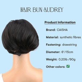 PRETTYSHOP Dutt Haarteil Zopf Haarknoten Hepburn-Dutt Haargummi Hochsteckfrisuren Dunkelbraun HD1