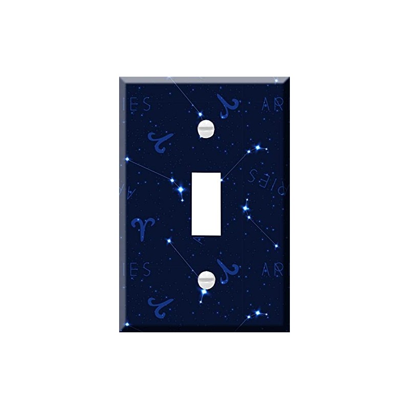 Toggle Wallplate, Single Light Switch Cover Plate - Zodiac Aries