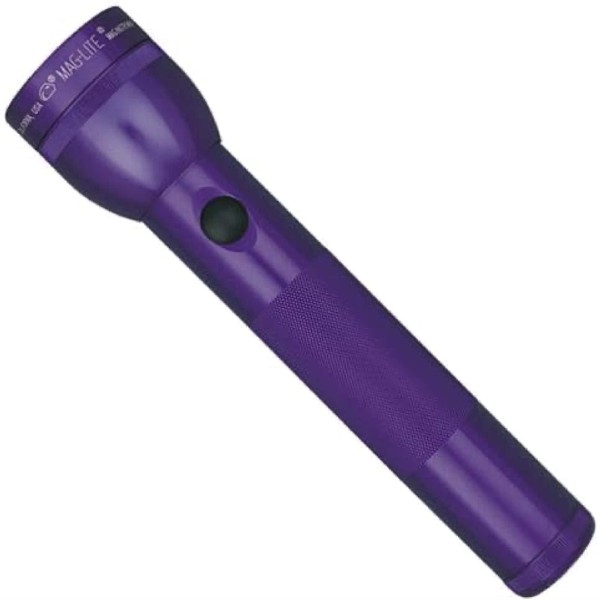 Maglite Heavy-Duty Incandescent 2-Cell D Flashlight, Purple
