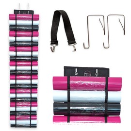 Craft Room Queen Vinyl Roll Holder And SVGs - Vinyl Storage - Space Saving Vinyl Organizer With 48 Slots For Craft Vinyl Storage And Craft Organization To Give You More Space To Create.