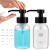 Alotpower Foaming Hand Soap Dispenser Glass 8.5oz 2Pack, Transparent Glass
