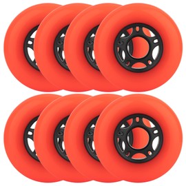 WHEELCOME 8-Pack Inline Skate Wheels Outdoor Indoor Roller Blade Wheels 85a Roller Hockey Wheels 64mm 70mm 72mm 76mm 80mm Inline Wheels Replacement for RipStik, Luggage, Scooter, etc (Orange, 70mm)