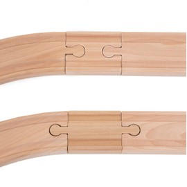 Orbrium® Toys 8 Pcs Wooden Train Track Male-Male Female-Female Adapter Pack Fits Thomas Brio Chuggington Set