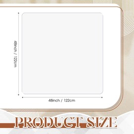 Cinnvoice Under Dog Crate Mat Floor Protector 48 x 48 Dog Kennel Mat Waterproof pet cage Mat Under Bird Cage Mat Dog Clear Mat Liner Washable Puppy Pee Training Water Resistant Pad to Protect Floors