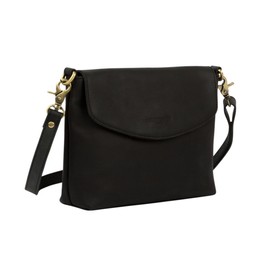 Holzrichter Berlin Shoulder Bag (M) Women's – Premium Leather Handbag Small - Black -