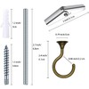 4 Sets Heavy Duty Swag Ceiling Hooks with Hardware for