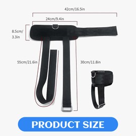 Zyiphor 1 Pair of Foot Straps Cable Pull Kickbacks Foot Straps Gym Ankle Straps Gym Foot Cuffs Cable Pull Adjustable Padded Foot Strap for Fitness Training Women and Men