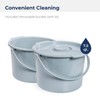 Drive Medical RTL11158KDR Folding Steel Bedside Commode Chair, Portable Toilet,