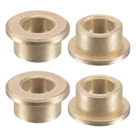 sourcing map Flange Sleeve Bearings 8mm Bore 12mm OD 8mm Length 16mm Flange Dia 2mm Flange Thickness Sintered Bronze Self-Lubricating Bushing 4pcs