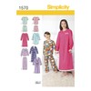 Simplicity Sewing Pattern 1570: Child's, Girls', and Boys' Loungewear, Size,