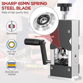 Manual Wire Stripper Machine, Upgraded 0.06"-1.18" Drill Powered Hand Crank Cable Stripping Machine, Portable Wire Peeler for DIY Cable Scrap Copper Recycling
