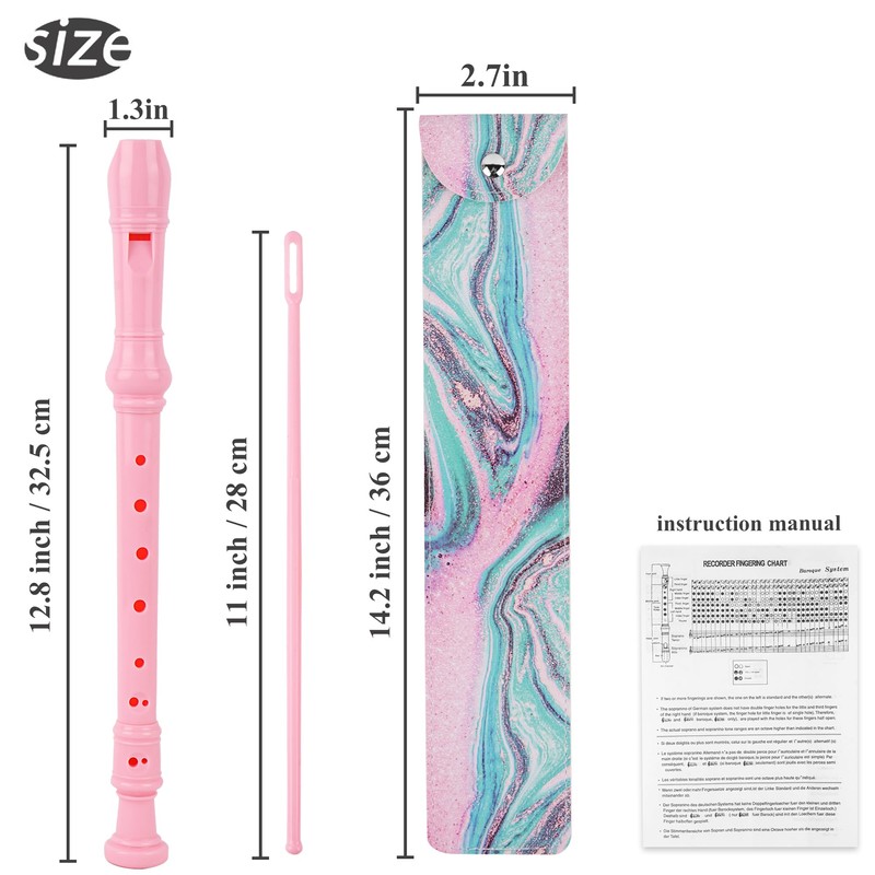 Jasenna Soprano Recorder, Elementary School Student, Beginner, 8 Hole C