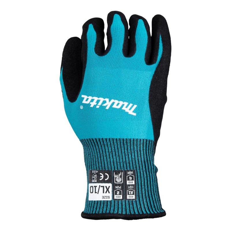 Makita P-84707 Cut Level 1 Nitrile Coated Dipped Gloves, Size