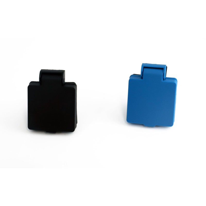 HOLZER 6 x mounting sockets, built-in socket, IP44, black, self-closing