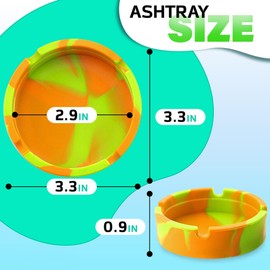 3Pcs Silicone Cigar Ashtray - Silicone Ashtrays for Smokers Silicone Ashtray Cool Ashtrays for Smokers Outdoor Cigar Ashtray Outdoor Ashtray - Home Decor High Heat Resistance Round Tray Cute Ashtray