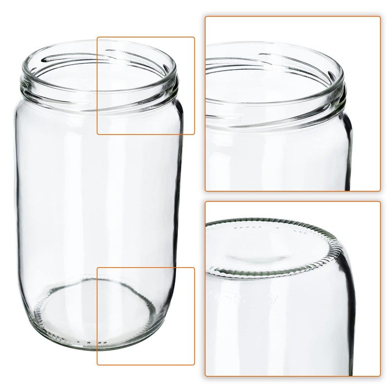 KADAX Preserving Jars 720 ml with Screw Lid fi82 mm
