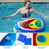 JOINBO Shark Pool Cornhole Board Toys,Summer Inflatable Floating Water Hoop