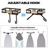 Ironing Board Hanger Wall Mount with Adjustable Double Hooks,Dual Installation
