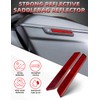 Amazicha Red Saddlebag Reflector Hard Saddle Bag Latch Cover Reflectors