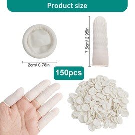 Fingerlinge, 150 Stück Fingerlinge Antistatisch, Fingerlinge Antistatisch Fingerschutz Latex Finger Cot für Kosmetik Medizin, deckt Finger für verletzte Finger, Nagelkunst, Heimwerken, Basteln