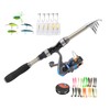Fishing Pole Kit Carbon Telescopic Portable Durable Lure Rod Set