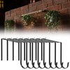 xozeooeu 8 Pcs No Drill String Light Hooks, Adjustable Metal
