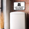 Aluminum Weatherproof Metal Sign Multiple Sizes Life Jacket Required 14X10Inches