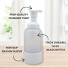 Elcove Glass Soap Dispenser with Foaming Pump for Bathroom, Kitchen,