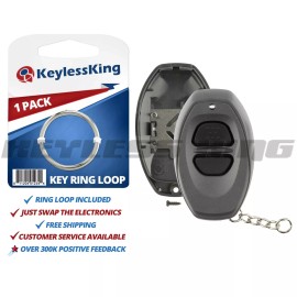KeylessKing* New Replacement Keyless Entry Remote Key Fob Case Shell Pad for RS3000 Grey