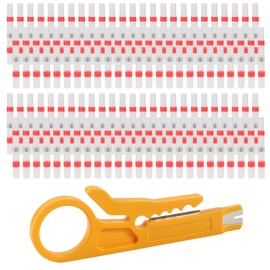 100PCS Solder Seal Wire Connectors AWG 22-18 Red Solder Seal Heat Shrink Butt Connectors Terminals Waterproof Sleeve Tube Wire Splice Connector for Marine Automotive Boat Wire Joint
