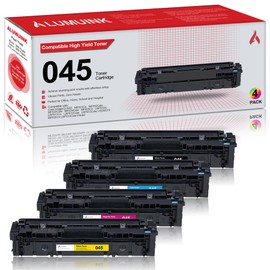 045 Toner Cartridge Set - 4 Pack CRG-045 High-Yield Toner Replacement for Canon 045 045H Toner Cartridge for Color imageCLASS MF634Cdw MF632Cdw LBP612Cdw LBP612C Printer - 1BK/1C/1M/1Y