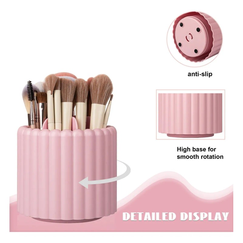 Portabrochas De Maquillaje Giratorio De 360 Grados