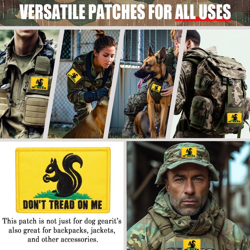 The Squirrel Morale Patch – 2x3” Embroidered Don't Tread Hook