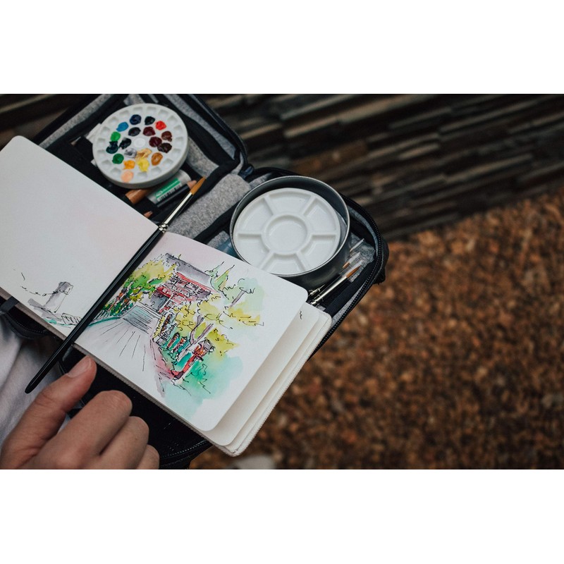 ETCHR ミックスメディア スケッチブック お絵かき用 - A6 4.1x5.8インチ コールドプレス 100%コットン ビーガンフレンドリー