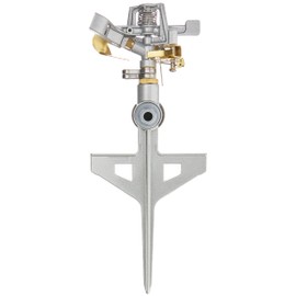 Cellfast pulsation sprinkler, lawn sprinkler, impulse sprinkler LUX for watering areas up to 530 m², solid metal, circular sprinkler 360 °, 52-160, working temperature range: 5 ̊C to 50 ̊C