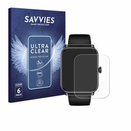 Savvies Screen Protector for Bekomiya Smartwatch 1.83 Inch Ultra Transparent Pack of 6