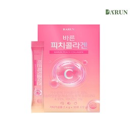 Barun 건강한약속바른 바른 저분자 피쉬 피치콜라겐 펩타이드 840mg 30포(1개월분) / Healthy Promise Straight Low Molecular Fish Peach Collagen Peptide 840mg 30 Sachets (1 Month Supply)