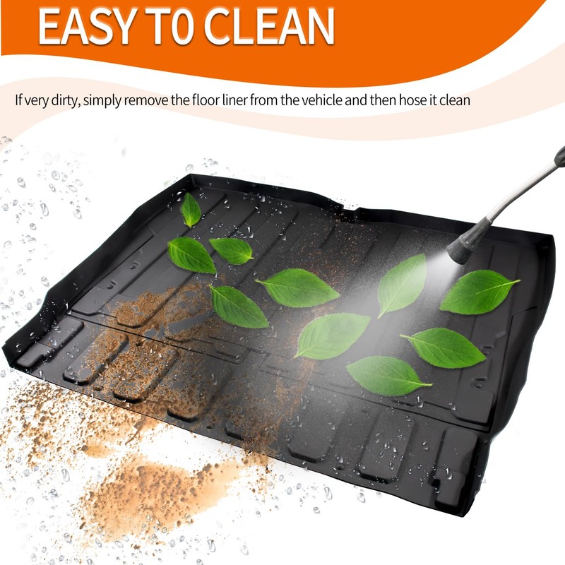 CUSAUTV Rubber Bed Mat Liners for Pioneer 1000-5 16-25, Rear