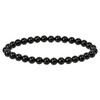 ELEDORO Stretch Bracelet Made of Genuine Gemstone Beads (6 mm)