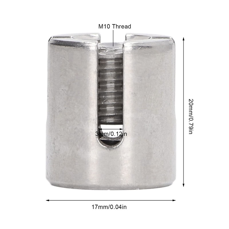 10 Pcs Cross Wire Rope Clip M10 Thread 316 Stainless