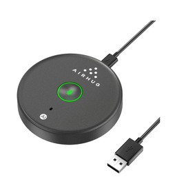 AIRHUG USB Microphone No Speaker,Desktop Computer Mic, Mute Button with LED Indicator,AI Noise Reduction,Plug & Play Omnidirectional Condenser PC Laptop Mics,for Online Calls/Class/Recording Video