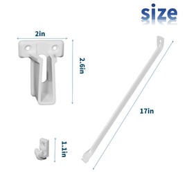 12 Inch Wire Shelf Brackets Kit with All Phillips Screws and Anchors ,3 Wire Shelving Brackets &2 End Bracket & 6wire Shelf Clips.Closet Support Bracket,Shelving Hardware Kit,Shelves Parts