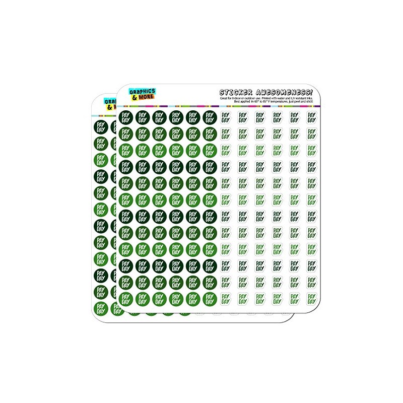 Pay Day Dots Planner Calendar Scrapbooking Crafting Stickers - Green
