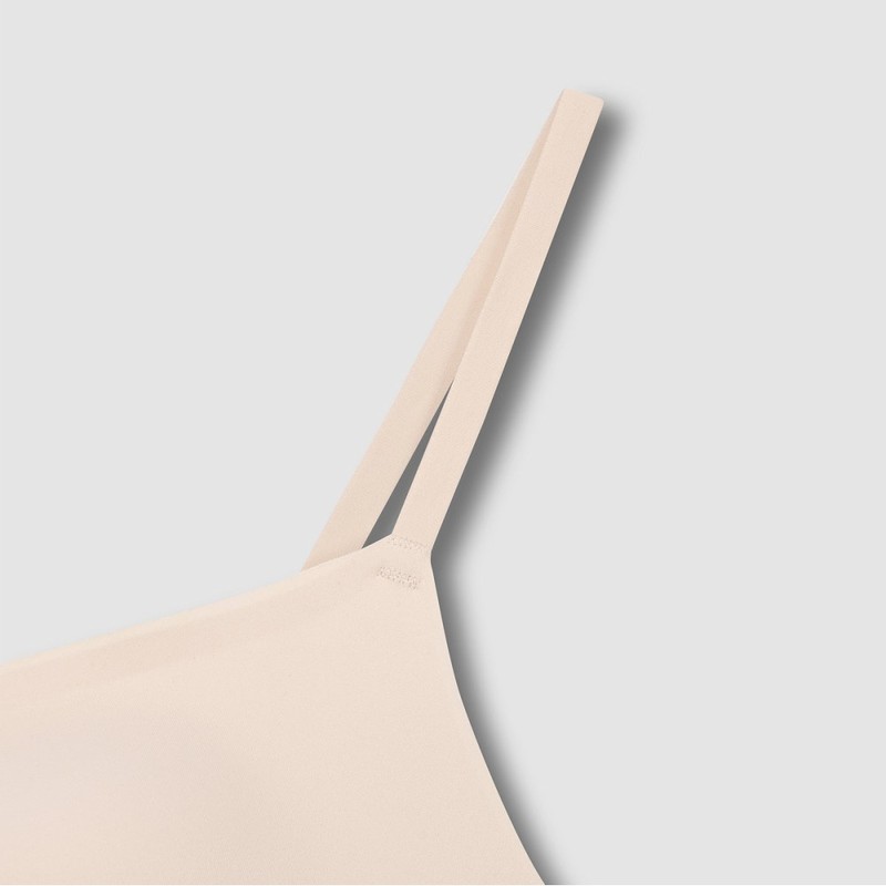 JAJU [JAJU] Women's Perfect No-Line Camisole Crop Bra_Beige