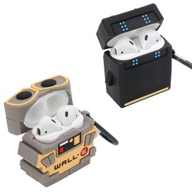 [2 PCS] Wifantien 3D Robot Case for Airpods 2/1 Case,3D Cute Cartoon Women Girls Kids Boys Cool Kawaii Two Style Robot Golem Shape Keychain Case for Airpods 2nd/Airpods 1st Case