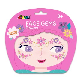 Avenir CHTS228224 Flower Designs | Hypoallergenic Sparkling Gems for The Face | for Kids 3+