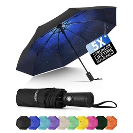 Seniny Windproof Travel Umbrella, Automatic Umbrellas for Rain, Portable & Compact Umbrellas for Backpack, Strong UV for Protection, Folding Small Sun Umbrella for Car, Walking