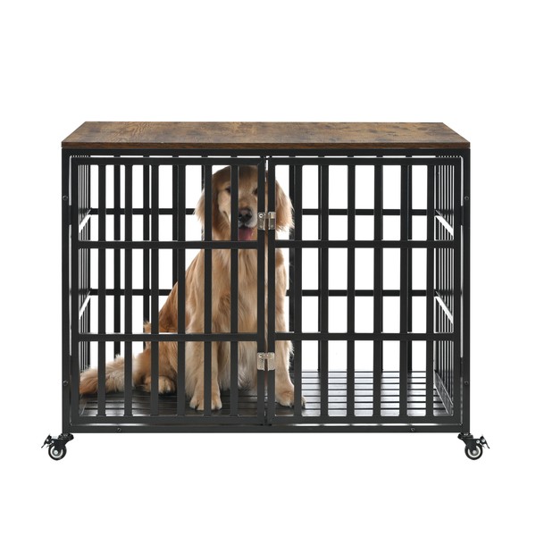 Heavy Duty Dog Crate Furniture for Medium Large Dogs, Decorative